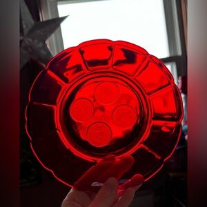 Fostoria’s Ruby Red Glass Plate✨